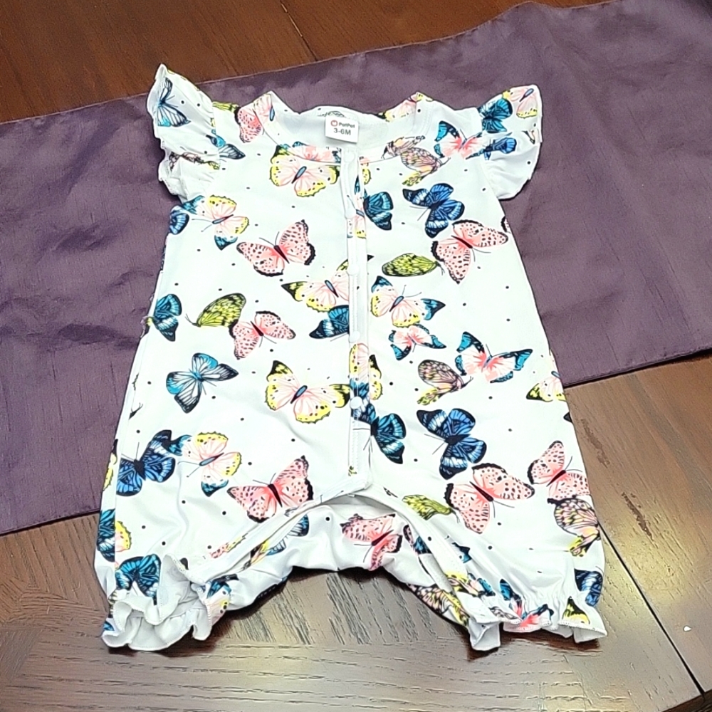3-6m Butterfly Romper